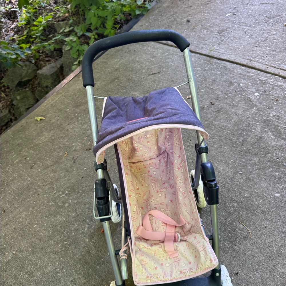 Corelle Doll Stroller with Pink and Purple Accents